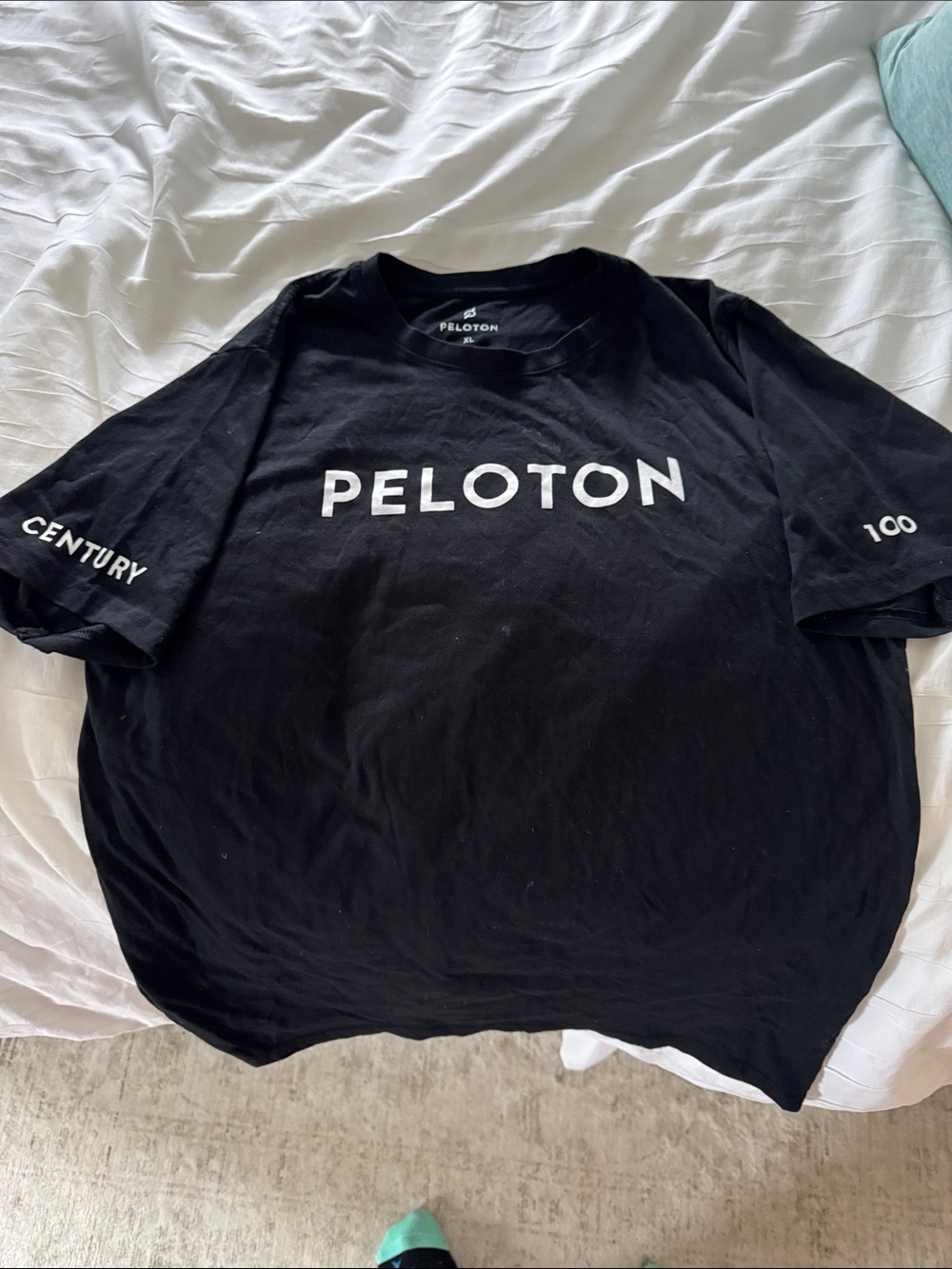 Peloton Black Short Sleeve Tee with White Logo